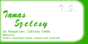 tamas szelesy business card
